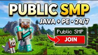 Minecraft SMP LIVE PUBLIC SMP 24/7 JAVA + BEDROCK😱 FREE TO JOIN #live #smp #minecraft