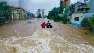 LifeSaving Operation Unclogging a Flash Flood Street Drain