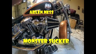 Arlen Ness Monster Sucker Install On 08 Harley Fatboy