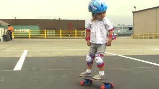 2 YEAR OLD SKATEBOARD SETUP!