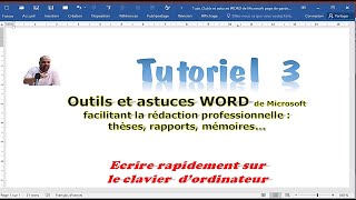 Tuto 3 - Ecrire rapidement sur le clavier même sans regarder les touches.. cest possible