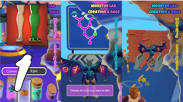 Monster Lab - Creation & Race Gameplay Walkthrough #1 (Android, IOS)