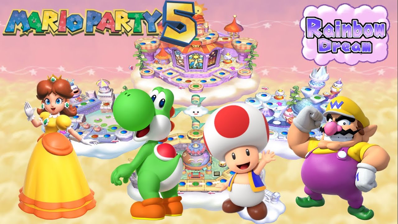 Mario Party 5 Daisy vs Yoshi vs Toad vs Wario Rainbow Dream YouTube