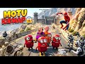 GTA 5 : Motu Patlu Kidnapped by Red Minions & Skeleton 😱 | Red Spiderman Rescue Funny Battle