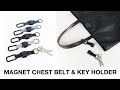 驚きのワンタッチ操作で簡単脱着!マグネット式の最新チェストベルト＆キーホルダー マグネットチェストベルト&キーホルダー AS