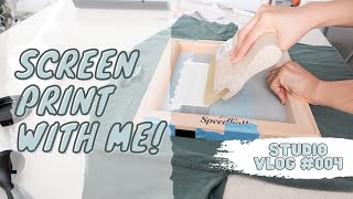 STUDIO VLOG #004 - Screen Printing For The First Time, Packaging, Organizing Workspace