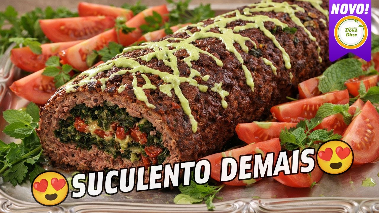 Esse Rocambole de Carne Moída Fica Incrível 😋 