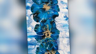 AMAZING BOTANICAL LOOK CREATED WITH BALLOON  & HAIRDRYER~ Acrylic pouring art