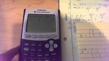 Inverse Matrix with TI84 Plus