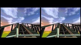 RCT3 Wooden Coaster in 3D SBS TEST #1