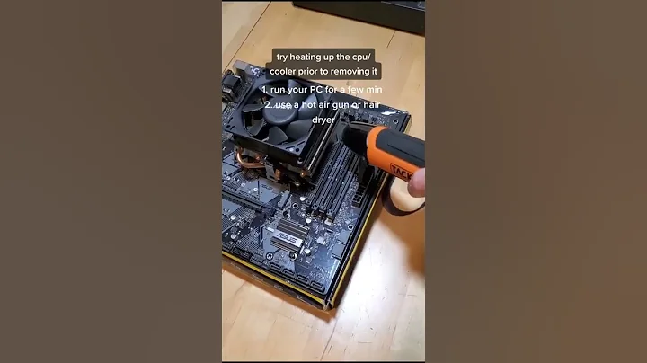 how to un-stick your CPU cooler #shorts