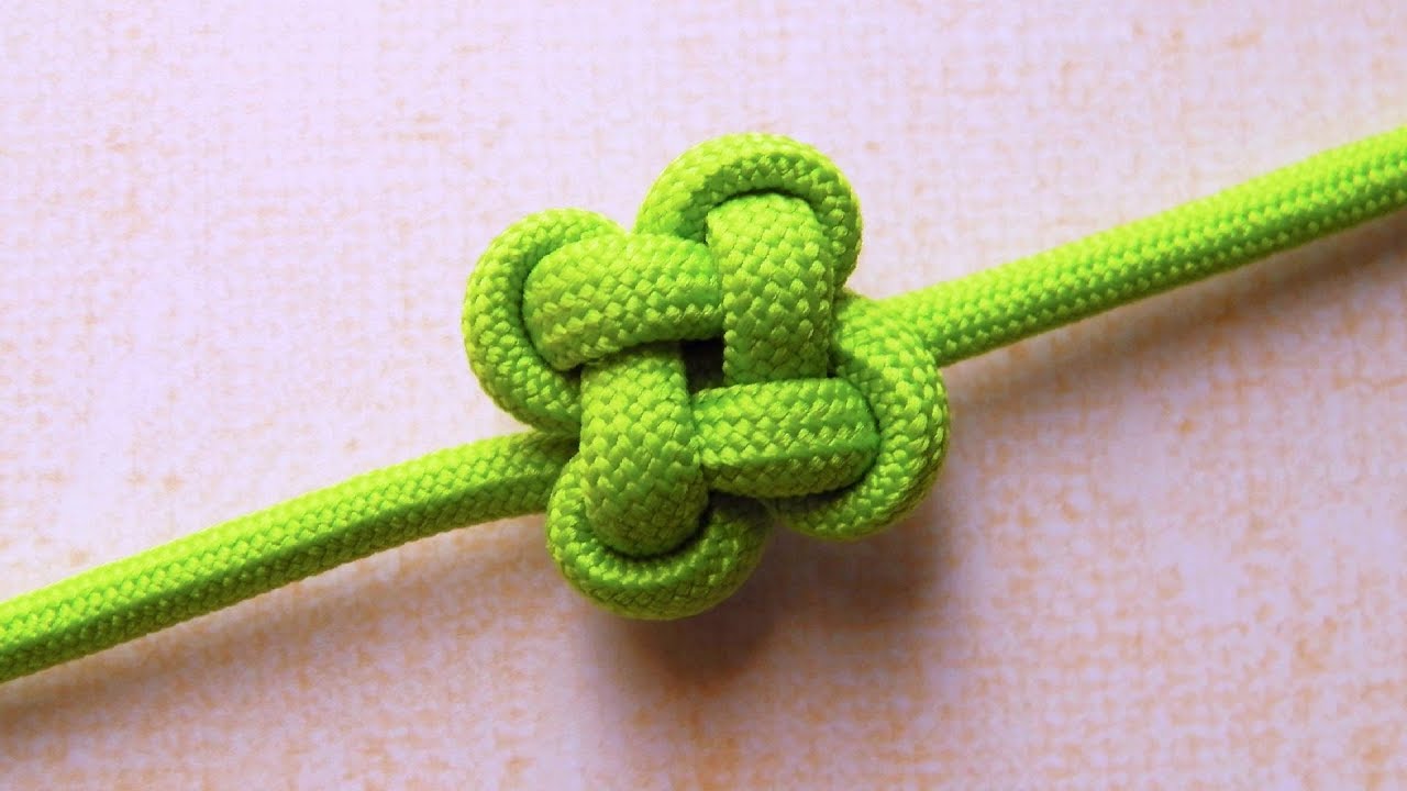 四つ葉のクローバーの形をしたひもの結び方 クローバーノット 飾り結び How To Make A Clover Knot Chinese Clover 4 Leaf Clover Knot Youtube