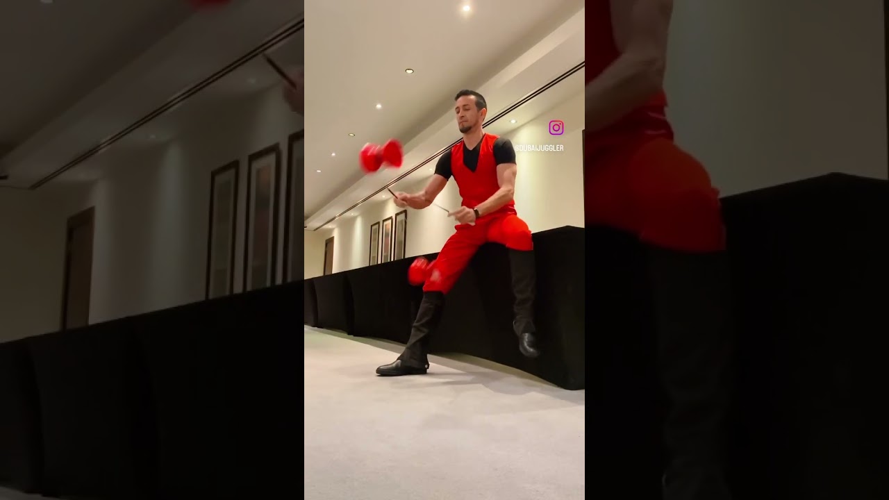 Red from inside out, 🎵We own it. Diabolo continuous fan. Let’s gooo. Luis Malabara, Dubai juggler
