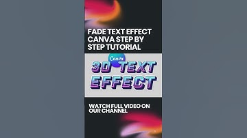 3D MODERN TEXT EFFECT CANVA STEP BY STEP TUTORIAL