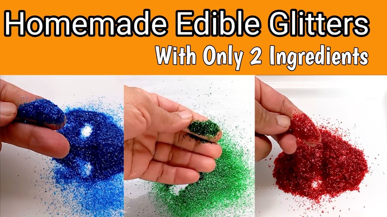 Homemade Edible Glitters | How To Make Edible Glitters For Cake Decoration | Edible Glitters Recipe