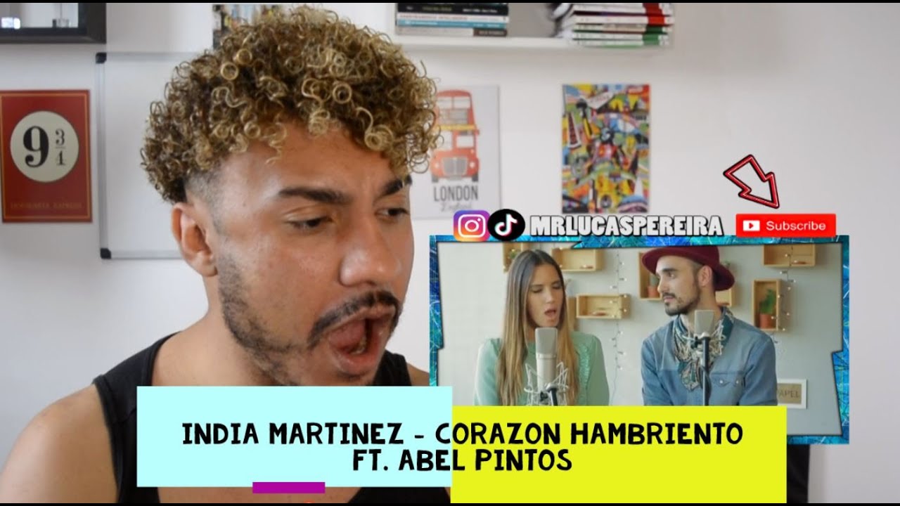 First Time Reacting to India Martinez - Corazon Hambriento (Acustico) ft. Abel Pintos Reacción React