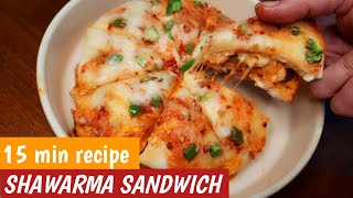 Shawarma Sandwuch / Pizza Sandwich Recipe By Sana's All In One Channel