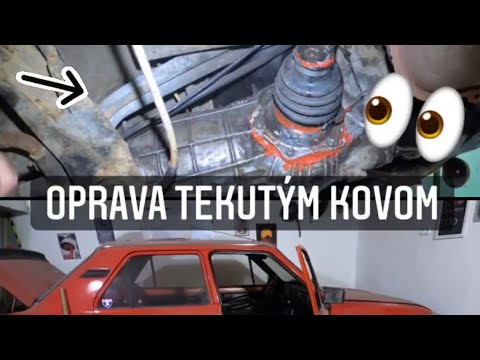 Škoda 120l Oprava chladiaceho systému Tekutým kovom (dvojzložkové lepidlo) prasknutá rúrka chladiča