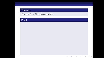 Mathematical Analysis Module 1 : Class 6 : Proof that NxN is denumerable or countably infinite.