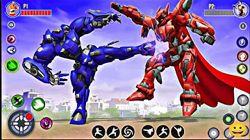 Blue 🤖Robot Multiple Transformers Dino Car Jet Robot Action - Android Gameplay | Part 83