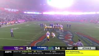 LSU Hits 57-yard Game Winning Field Goal | LSU vs. #6 Florida Highlights