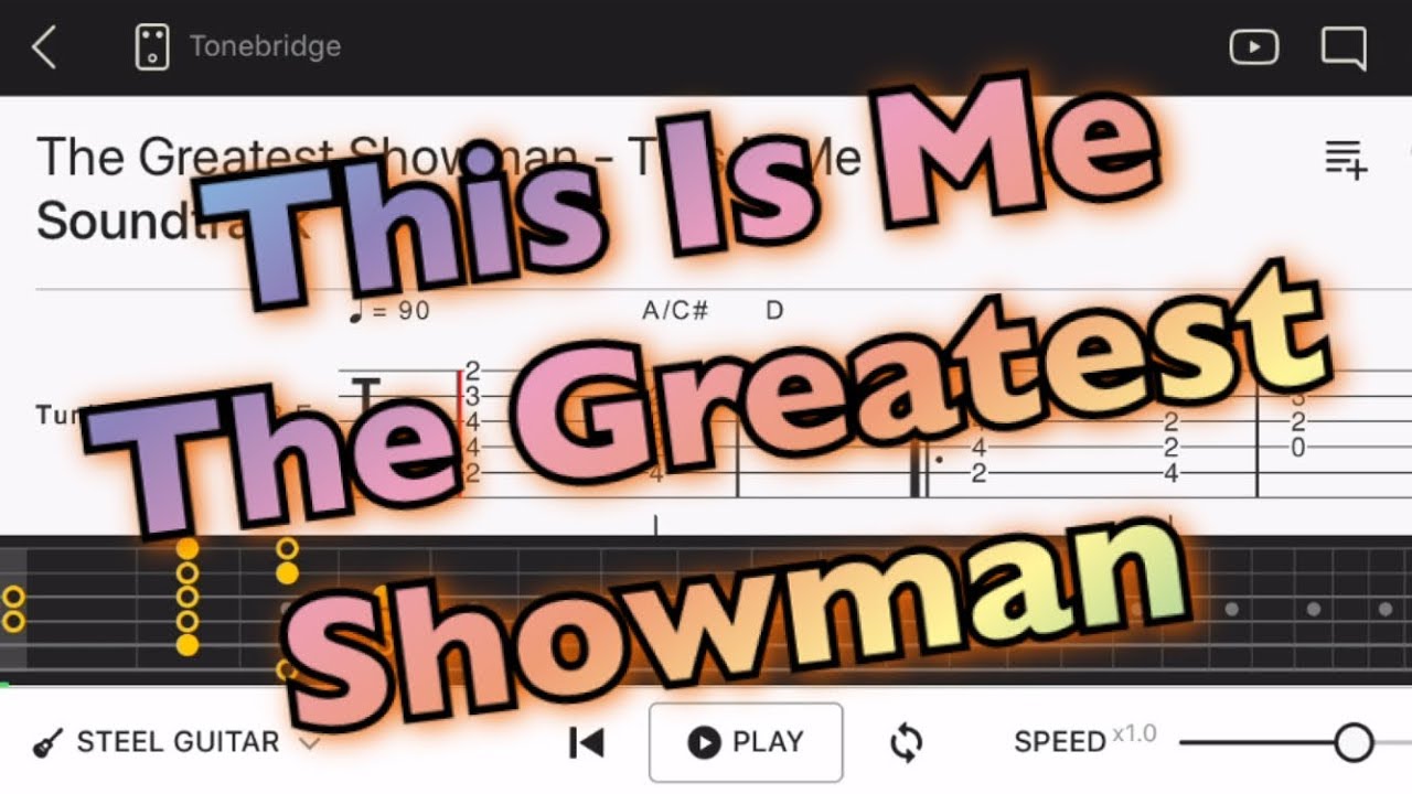 【TAB】‪The Greatest Showman Cast This Is Me‬【ギター初心者用練習曲】Guitar