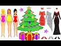 PAPER DOLLS COSTUMES DRESSES FOR CHRISTMAS ACCESSORIES PAPER CRAFTS