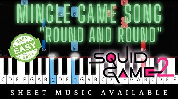 Squid Game - Mingle Game Song "Round and Round" (Easy Piano Tutorial)