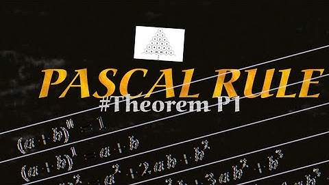 INTRODUCTION TO PASCAL THEOREM MADE EASY WITH Mr TSEBE part 1