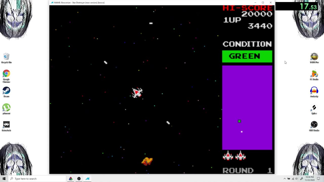 Bosconian arcade speedrun 