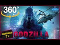 Godzilla 360 vr video. Helicopter Chase