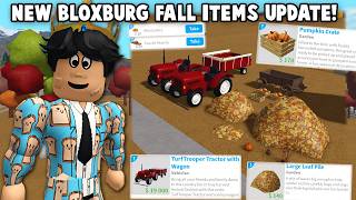 NEW BLOXBURG FALL UPDATE ITEMS ARE HERE! AUTUMN DECOR, TRACTOR VEHICLE, FOODS AND MORE!