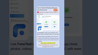 How to Transfer WhatsApp Messages from iPhone to PC #whatsapp #message #transfer #iphone