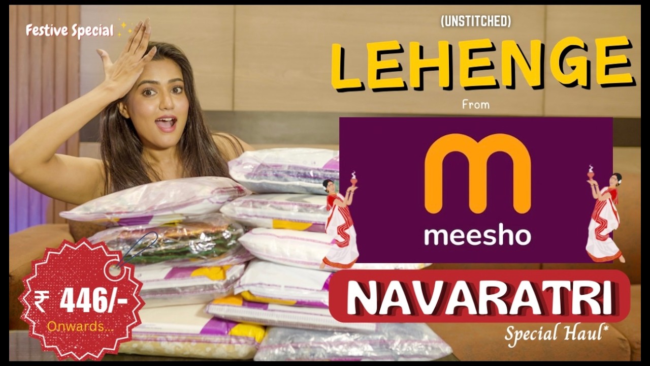 Meesho *NAVRATRI special LEHNGA* haul😍 | All new collection | honest review | gimaashi