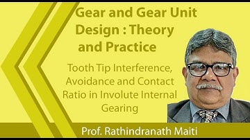 LECTURE 38 Tooth Tip Interference, Avoidance and Contact Ratio in Involute Internal Gearing