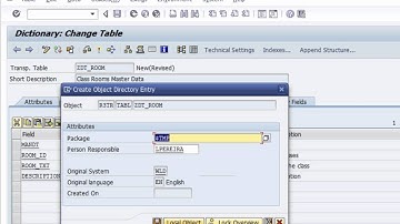 Creating a Database Table in SAP ABAP