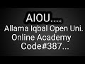 AIOU Online WhatsApp Academy For Code 387 AIOU Online WhatsApp Academy For Code 387