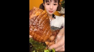 CHINESE FOOD MUKBANG EATING SHOW 도가니 새우 족발 양뇌 훙쏘우러우 먹방 中国 【大食い_ EATING POP】