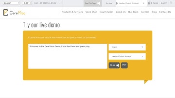 The Cereproc TTS Demo