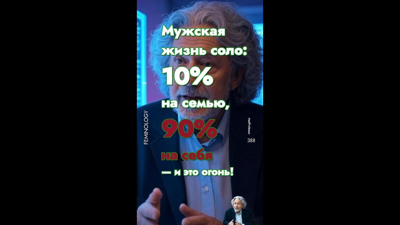 Мужская жизнь соло - 10% на семью, остальное на себя 9-16