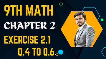 9th class math chapter 2 , Exercise 2.1,Q.4 to Q.6