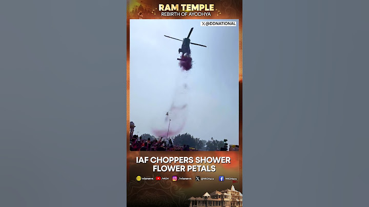 Ayodhya Ram Mandir: IAF choppers shower flower petals over Ram Mandir premises