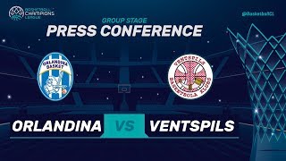 SikeliArchivi Capo d'Orlando v Ventspils - Press Conf - Basketball Champions League 2017