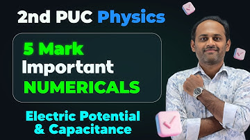 2nd PUC Electric Potential & Capacitance Numericals #2nd_puc_physics_numericals #important_numerical
