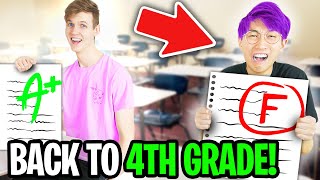 LankyBox GOES BACK TO 4TH GRADE!? (*LANKYBOX CHILDHOOD STORIES* JUSTIN FACES HIS FEAR!!)