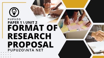 RESEARCH PROPOSAL FORMAT : UGC NTA NET/JRF PAPER 1: Crash Course for Exam Success