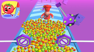 Fruit Rush Gameplay All Levels - Android/iOS Max Lvl Fruit Witch A Enemy Cut All Relaxing Game 67HG