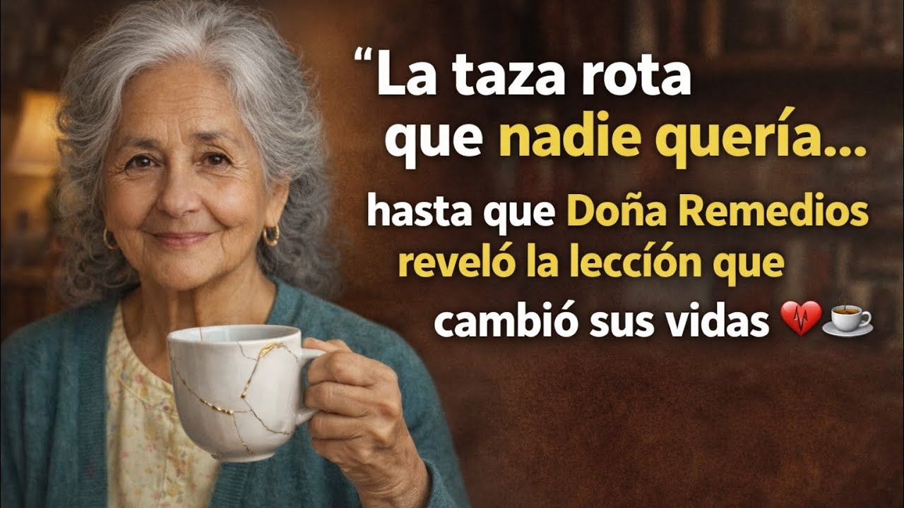 La taza rota que nadie quería… hasta que Doña Remedios reveló la lección que cambió sus vidas 💔☕