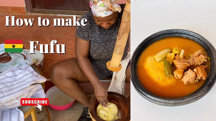 How to make Ghanaian Cassava and Plantain FUFU the traditional way step by step #fufu #foodstoriesgh