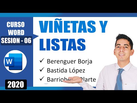 Video: ¿Qué lista es una lista con viñetas?